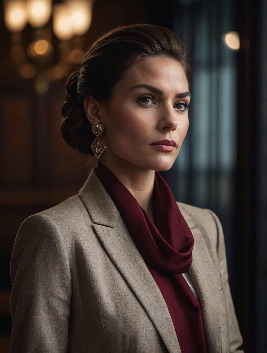 portrait of a woman in suit 
